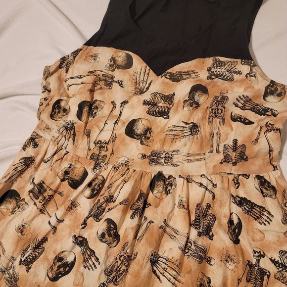 Folter ModCloth Dress Skeleton Anatomy Goth Retro Plus - Picture 8 of 9